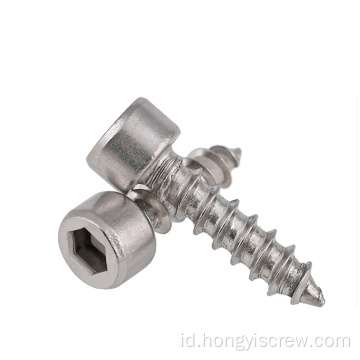 Hexagon socket head stainless steel sekrup penyadapan diri